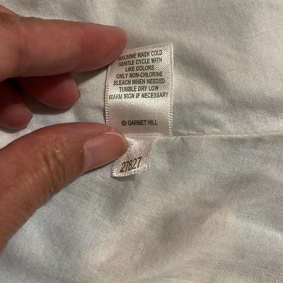 Garnet Hill Vacation Village Novelty Scene A-Line Skirt Blue Side Tie Cotton-M - Picture 8 of 8